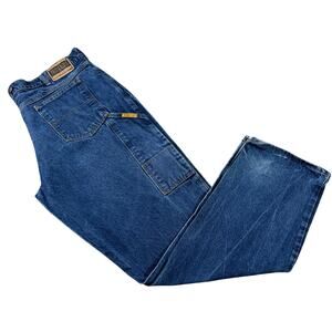 Prison Blues Men's 44x34 Double Knee Carpenter Jeans Suspender Buttons USA